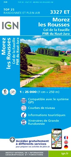 IGN Morez.Les Rousses.Col De La Faucille.Pnr Du Haut Jura - Carte topographique