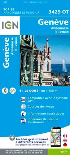 IGN Genève.Annemasse.Le Léman - Carte topographique | Hardloop