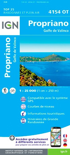 IGN Propriano.Golfe De Valinco - Carte topographique