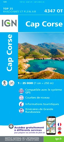 IGN Cap Corse - Carte topographique