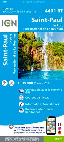 IGN Saint-Paul (Réunion) - Carte topographique | Hardloop