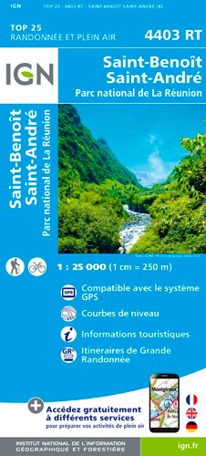 IGN Saint-Benoît (Réunion) - Carte topographique