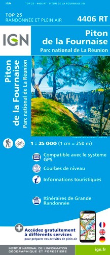 IGN Piton De La Fournaise (Réunion) - Carte topographique