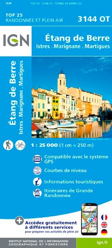 IGN Etang De Berre / Istres / Marignane / Martigues - Carte topographique