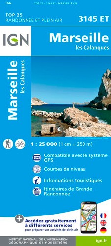 IGN Marseille / Les Calanques - Carte topographique | Hardloop