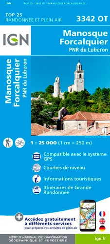 IGN Manosque / Forcalquier / Pnr Du Luberon - Carte topographique