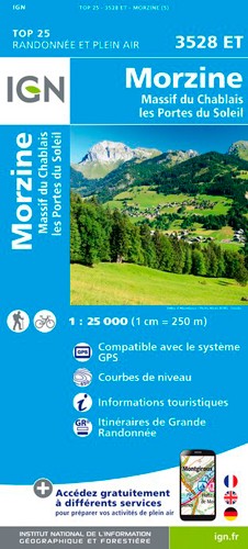 IGN Morzine / Massif Du Chablais / Les Portes Du Soleil - Carte topographique