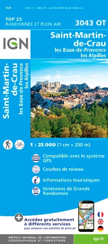 IGN Saint-Martin De Crau / Fontvieille - Carte topographique