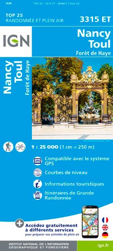IGN Nancy / Toul / Forêt De Haye - Carte topographique