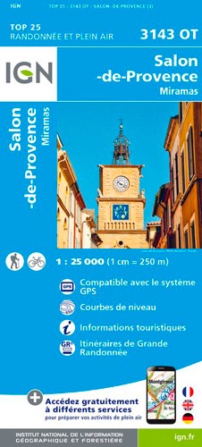 IGN Salon-De-Provence / Miramas - Carte topographique