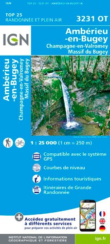 IGN Ambérieu-En-Bugey / Champagne-En-Valromey / Massif Du Bugey - Carte topographique