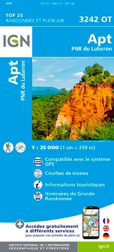 IGN Apt / Pnr Du Lubéron - Carte topographique