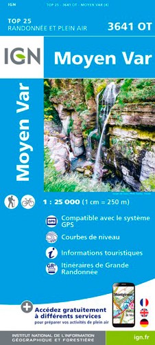 IGN Moyen Var - Carte topographique