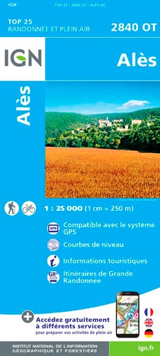 IGN Alès - Carte topographique
