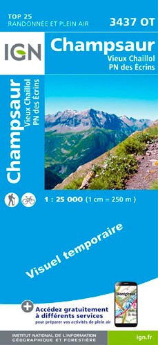 IGN Champsaur.Vieux Chaillol.Pn Des Ecrins - Carte topographique