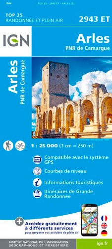 IGN Arles.Pnr De Camargue - Carte topographique