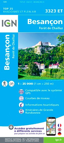 IGN Besançon-Forêt De Chailluz - Carte topographique