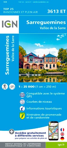 IGN Sarreguemines-Vallée De La Sarre - Carte topographique