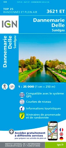IGN Dannemarie.Delle.Sundgau - Carte topographique