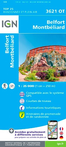 IGN Belfort-Montbéliard - Carte topographique