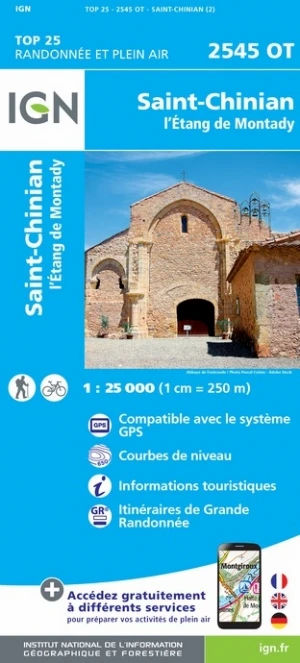 IGN St-Chinian / L'Étang De Montady - Carte topographique