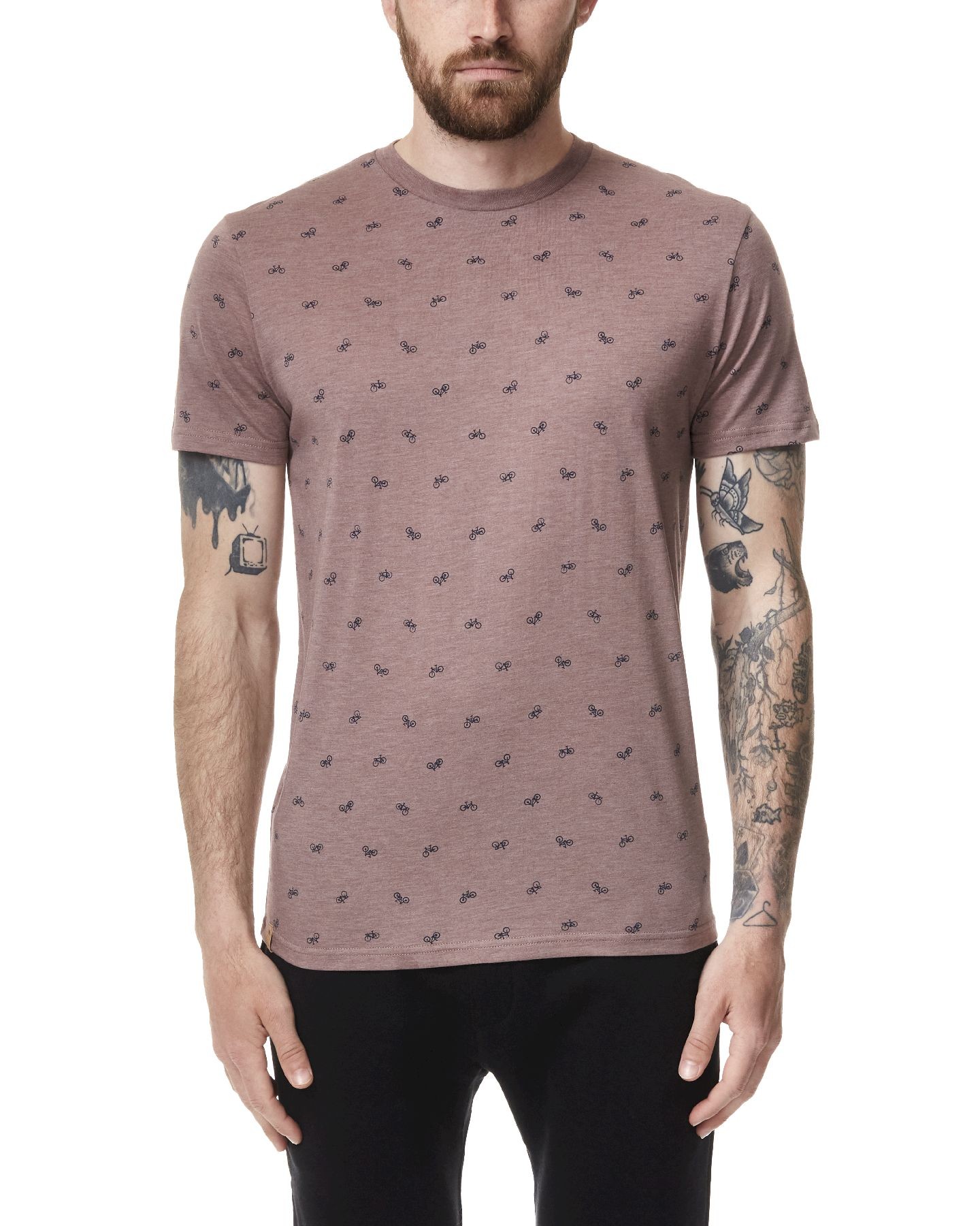 Tentree Bike Around Print - T-shirt homme | Hardloop