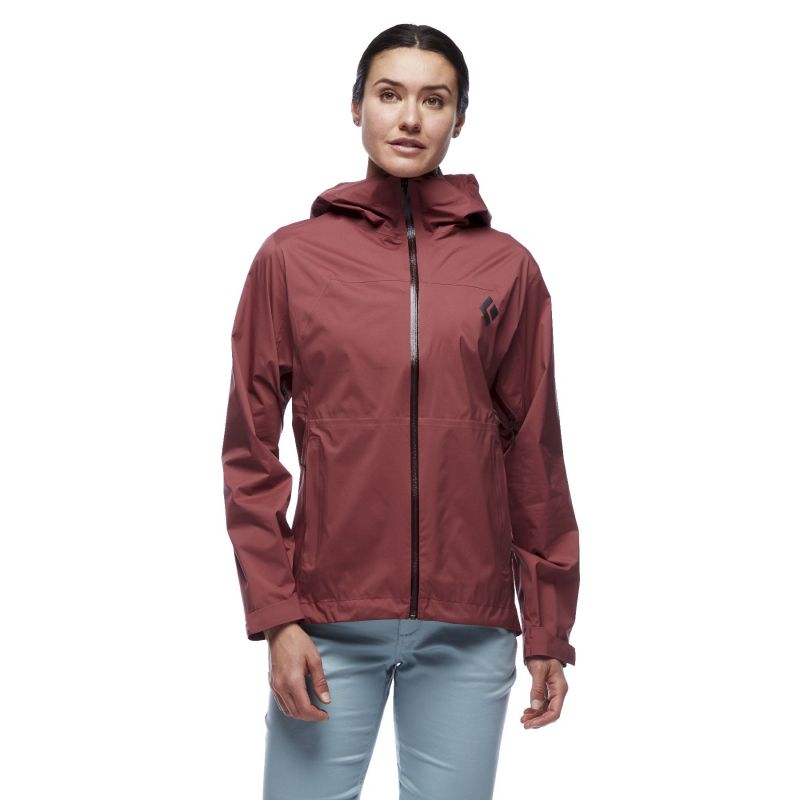 Black Diamond Stormline Stretch Rain Shell Jacket Black Women - L