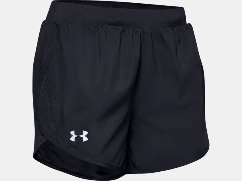 Under Armour UA HeatGear Ladies Fly By Printed Perforated Sports Running Shorts 
