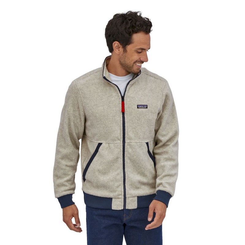 mens white fleece jacket