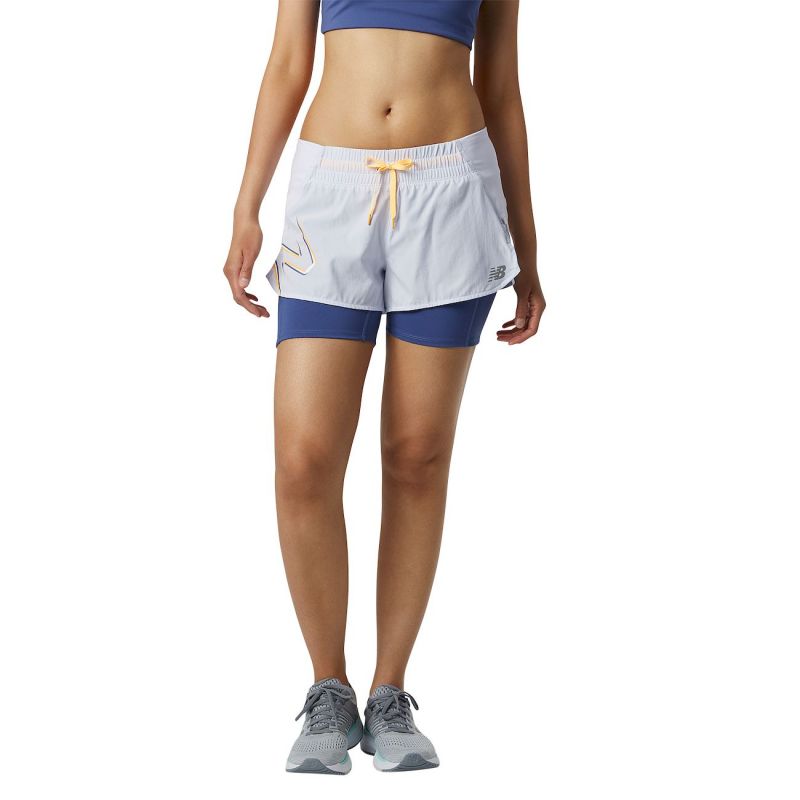 New Balance Printed Impact Run 2 In 1 Short - Pantaloncini da running -  Donna