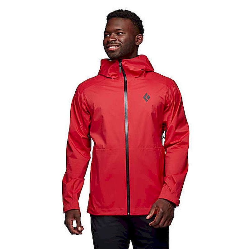 Hiking Jacket Black Diamond M Stormline Stretch Rain Shell Carmine - L