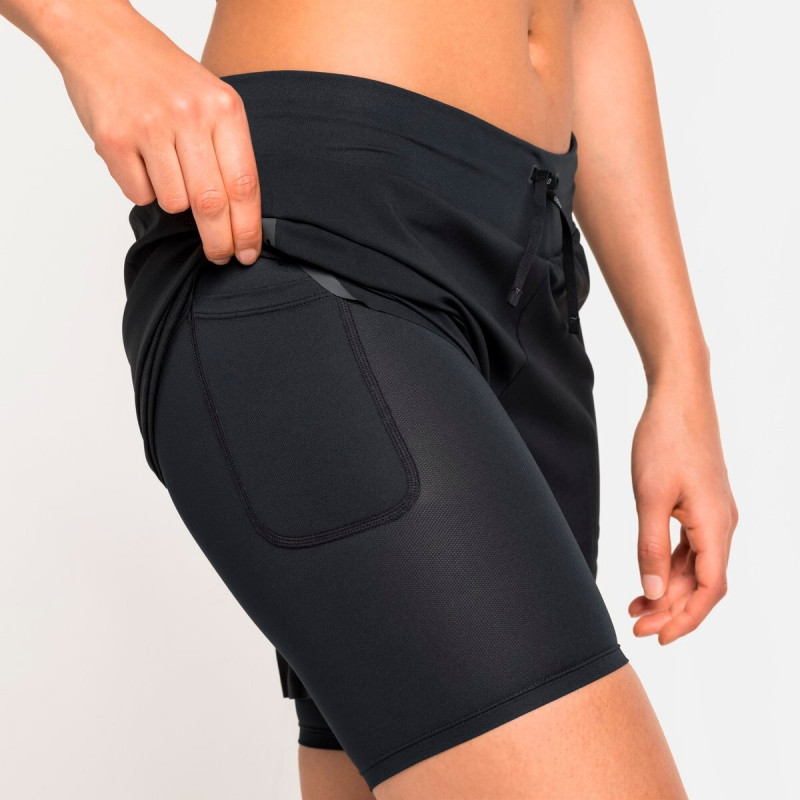 2 in 1 hardloopshort dames