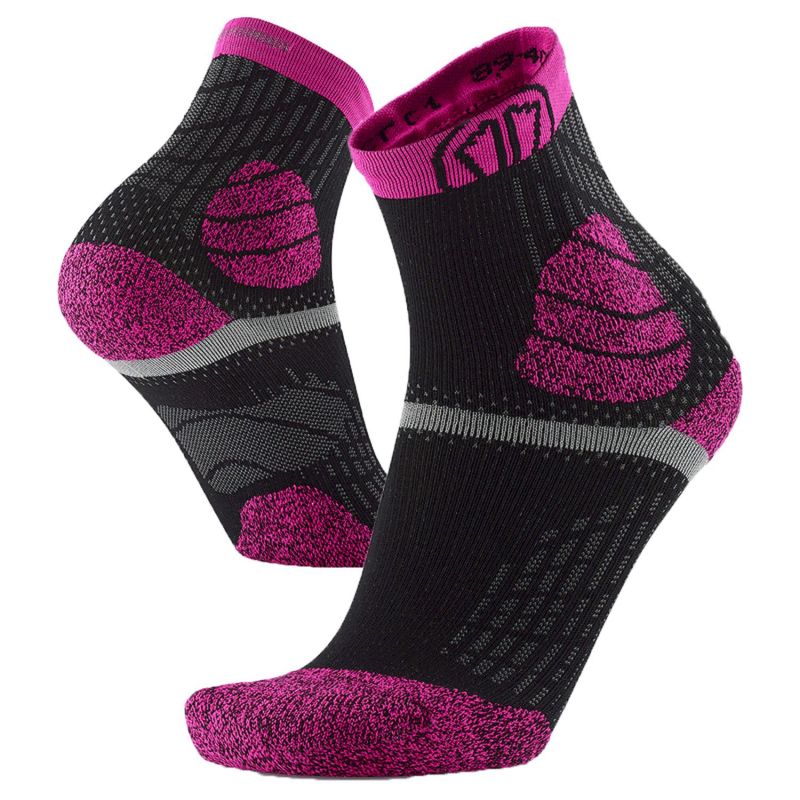 Sidas Trail Protect - Chaussettes trail Black  Pink XS 35 - 36