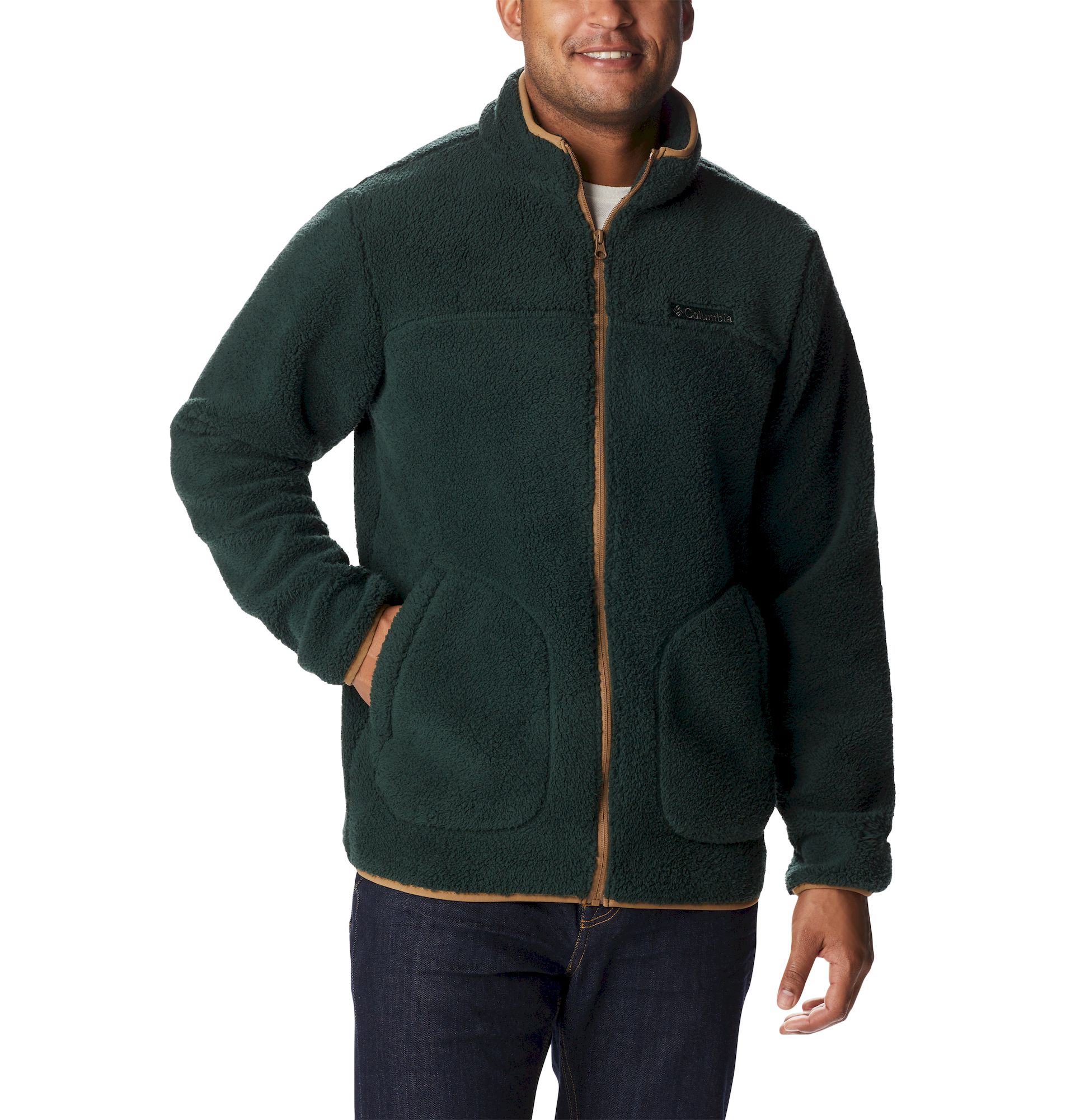 columbia navy fleece jacket