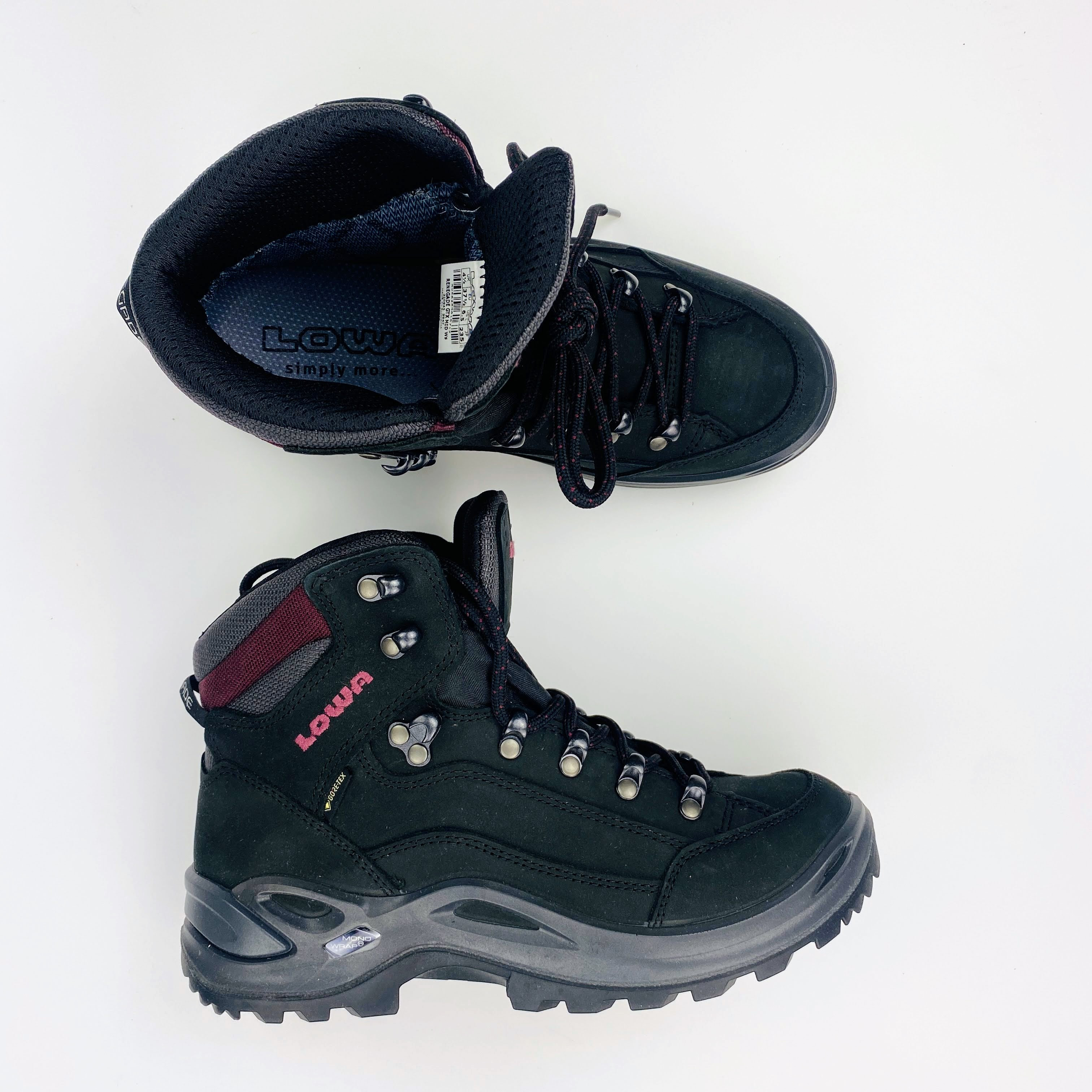 Lowa Renegade GTX Mid Ws - Tweedehands Schoenen - Dames - Zwart - 37.5 |  Hardloop