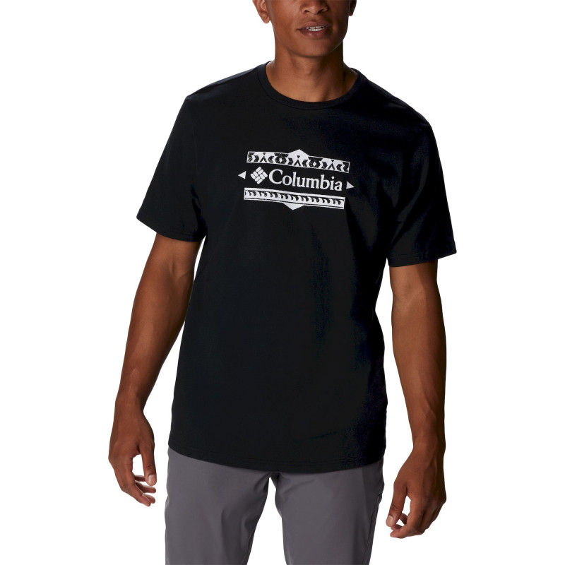 Columbia Explorers Canyon Back SS Tee - T-shirt homme Black  Bordered Beauty Graphic XL