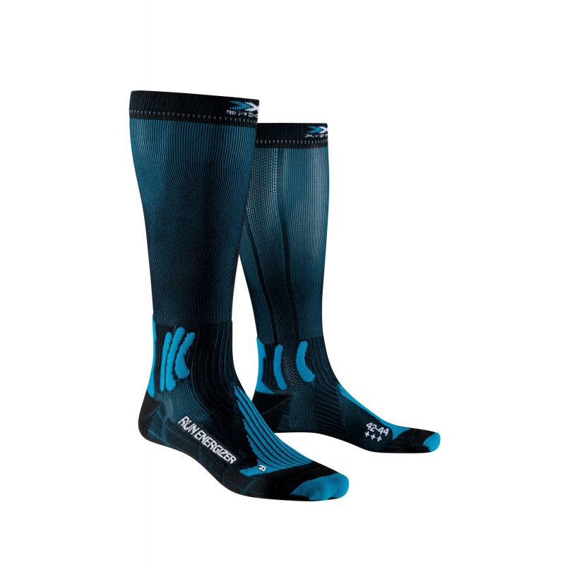 X-Socks Run Energizer 4.0 - Chaussettes de compression Opal Black  Twyce Blue 39 - 41