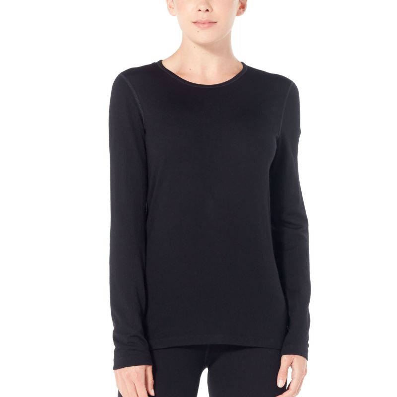 Icebreaker 260 Tech LS Crewe – Femme, Laine Mérinos, Grindstone Heather, XL
