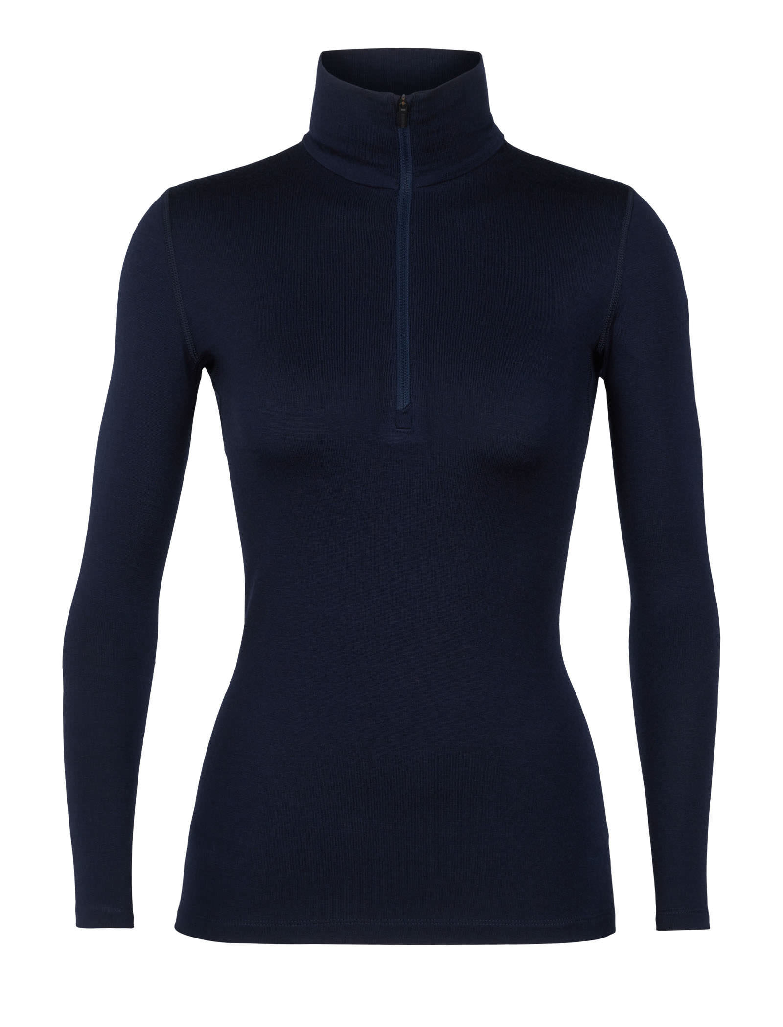 Icebreaker Bodyfit 260 Femme – Top Mérinos Manches Longues 1/4 Zip, Bleu, Taille S
