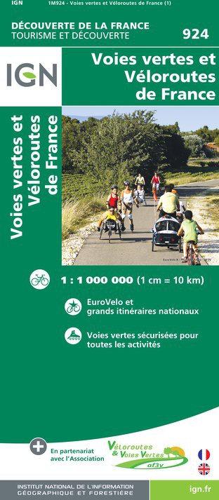 IGN Voies Vertes et Veloroutes de France - Carte topographique