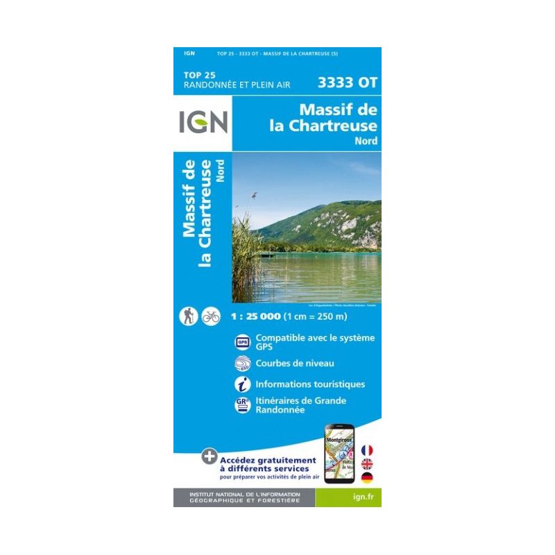 IGN Massif de la Chartreuse Nord - Carte topographique | Hardloop