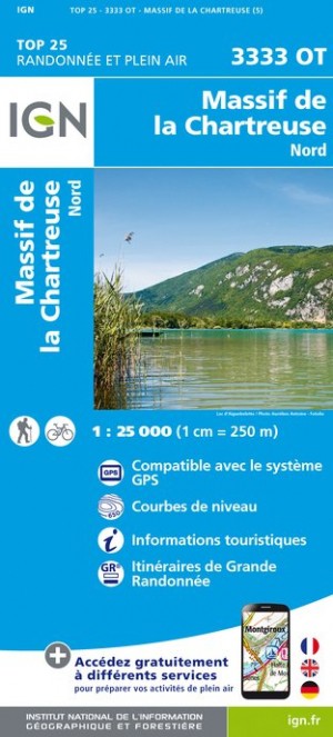 IGN Massif de la Chartreuse Nord - Carte topographique