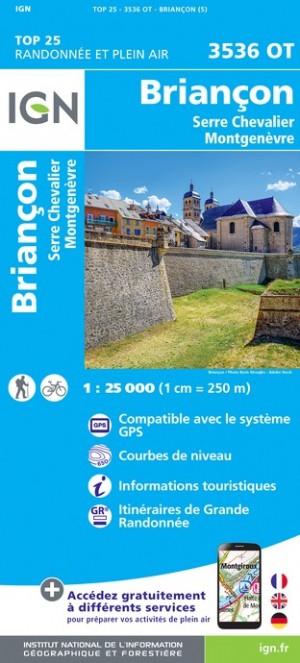 IGN Briancon / Serre-Chevalier / Montgenevre - Carte topographique