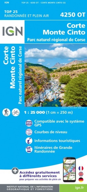IGN Corte / Monte Cinto / PNR de Corse - Carte topographique